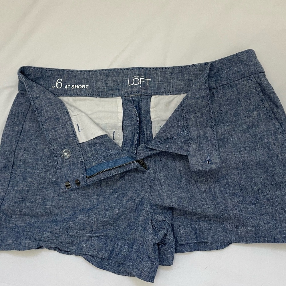 Loft Chambray Shorts size 6